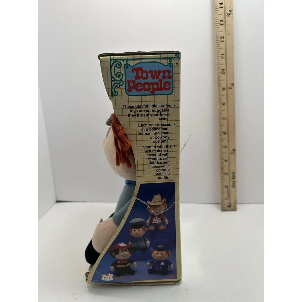 Vintage 1985 Well-Made Town People Mailman Plush Doll Small Stuffed Toy In Box